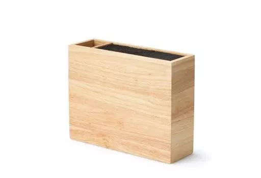 Continenta Storage 'Подставка для ножей с гибкой вставкой и контейнером для посуды - каучуковое дерево'