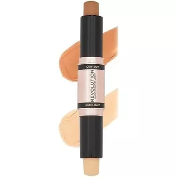 Contour Stick Duo Cream Contour & Highlight Веганский и не тестируемый на животных средний 2,4 г Makeup Revolution