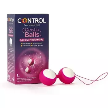 Control Geisha Balls Level II Китайские шарики для оживления полов с 2 съемными шариками, 28 г - Тренажер для тазового дна Медицинский силикон Водонепроницаемый Легко чистится