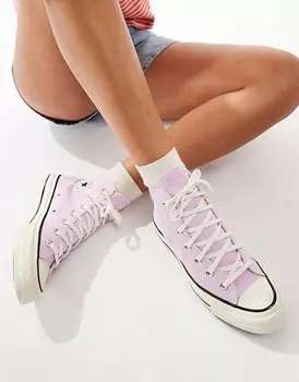 Converse Chuck 70 – Светло-фиолетовые высокие кеды