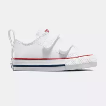 Converse Chuck Taylor All Star 2V Low кожаные повседневные кеды для малышей/малышей, белый
