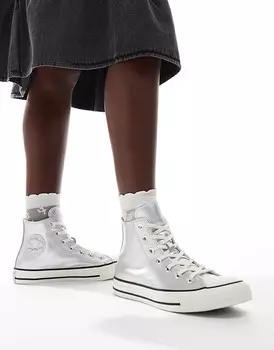 Converse – Chuck Taylor All Star Hi – кроссовки цвета Silber