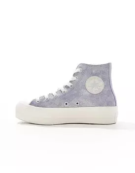 Converse – Chuck Taylor All Star Hi Lift – Голубые кроссовки