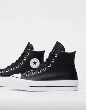 Converse - Chuck Taylor All Star Hi Lift - Высокие кеды из черной кожи