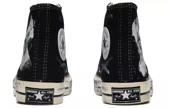 Кастомизированные кеды Converse 1970s Canvas shoes Unisex, черный/белый