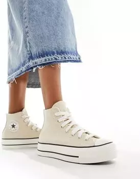 Converse – Lift Hi – Cream спортивные туфли на шнуровке и массивной подошве