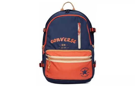 Converse Рюкзак из полиэстера большого размера унисекс, синий/оранжевый