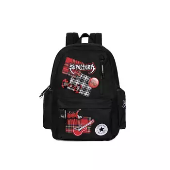 Converse Рюкзак из полиэстера, обычный, унисекс, черный, красный