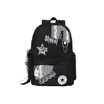 Converse Рюкзак из полиэстера унисекс, черный, белый