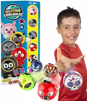 Cool Coolballs - 6 мячей + 6 вещей - тотемная коробка, Желтый Epee