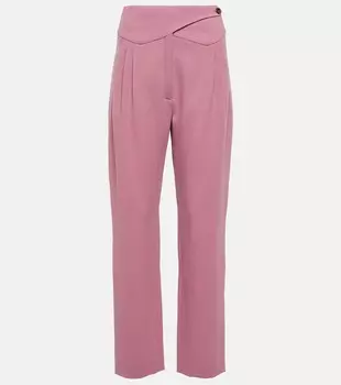 Cool & Easy прямые шерстяные брюки с высокой посадкой BLAZ MILANO, розовый
