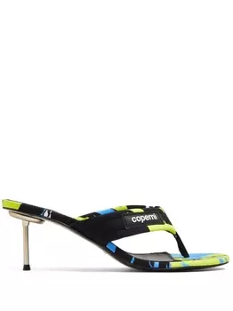 Coperni босоножки с графичным принтом, черный
