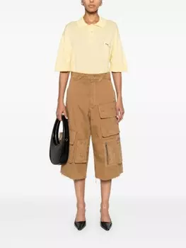 Coperni джемпер с воротником поло и логотипом, желтый