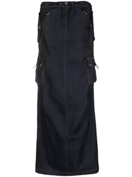 Coperni джинсовая юбка макси, синий