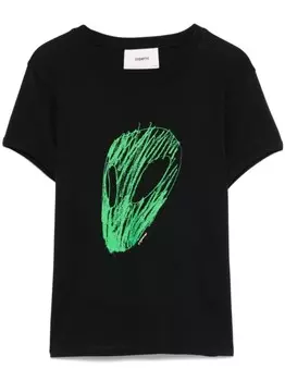 Coperni футболка с принтом головы инопланетянина, черный