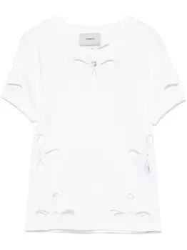 Coperni футболка с вышивкой, белый