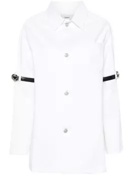 Coperni гибридная джинсовая рубашка, белый