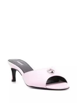 Coperni кожаные мюли с логотипом, розовый