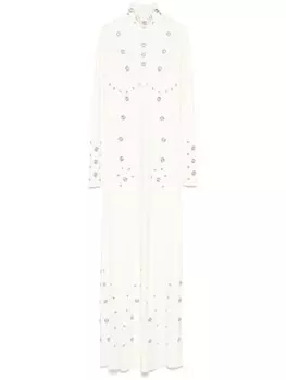 Coperni платье макси Snaps, белый