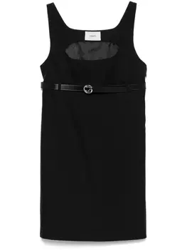 Coperni платье мини с поясом, черный