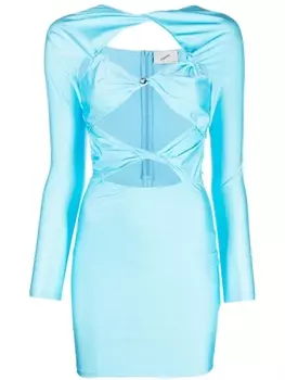 Coperni приталенное платье мини с вырезами, синий