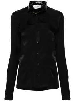 Coperni рубашка с поясом, черный