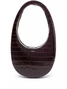 Coperni сумка на плечо Croco Swipe, коричневый