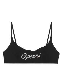 Coperni топ бикини с логотипом, черный
