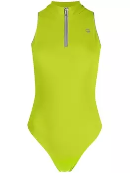 Coperni топ на молнии с логотипом, зеленый