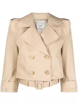 Coperni укороченный тренч, нейтральный цвет