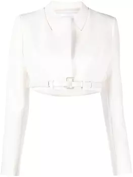 Coperni укороченный жакет с поясом, белый