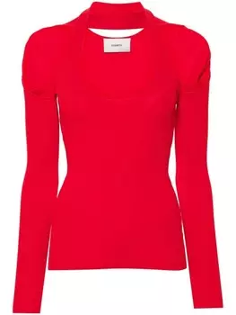 Coperni вырезанный трикотажный топ, красный