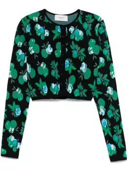 Coperni жаккардовый кардиган с цветочным узором, черный