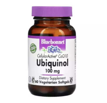 CoQ10 убихинол CellularActive 100 мг 60 капсул Bluebonnet Nutrition