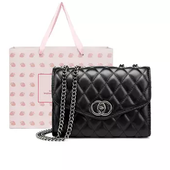 CORALDAISY Сумка-мессенджер из синтетической кожи, квадратная, через плечо, обычная женская, черно-белая