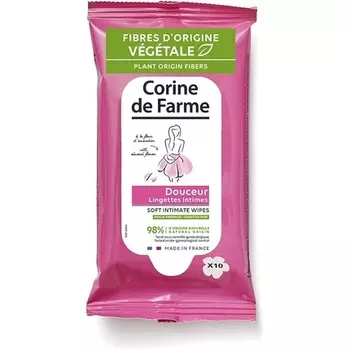 Corine De Farme Натуральные мягкие и защитные салфетки для интимного ухода