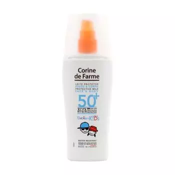 Corine spf50+ kids защитное молочко-спрей для лица и тела для младенцев и детей Corine De Farme, 150 мл