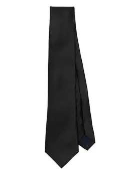 Corneliani атласный галстук, черный