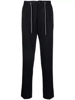 Corneliani брюки прямого кроя из джерси, синий