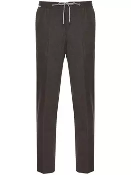 Corneliani брюки прямого кроя со стрелками, коричневый