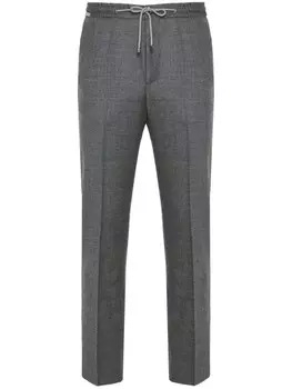 Corneliani брюки прямого кроя со стрелками, серый