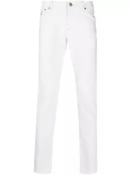 Corneliani брюки скинни с заниженной талией, белый