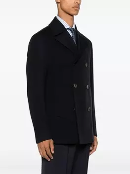 Corneliani бушлат с боковыми карманами, синий