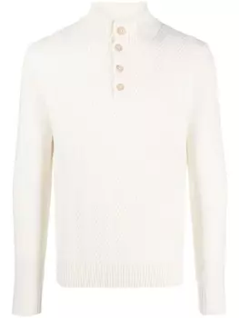 Corneliani джемпер с узором в елочку, нейтральный цвет