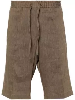 Corneliani фактурные шорты, коричневый