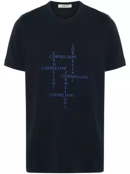 Corneliani футболка из джерси с круглым вырезом, синий