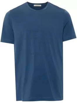 Corneliani футболка с аппликацией логотипа, синий