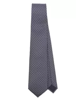 Corneliani галстук с цветочным принтом, коричневый