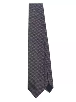 Corneliani галстук с геометрическим жаккардом, синий