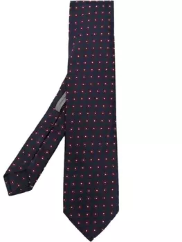 Corneliani галстук с вышивкой, синий